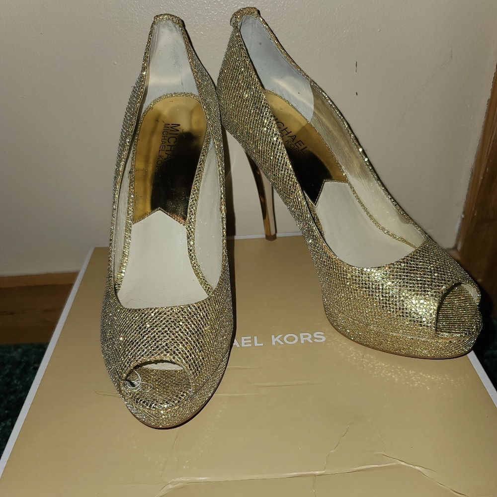 Michael Kors open toe pumps